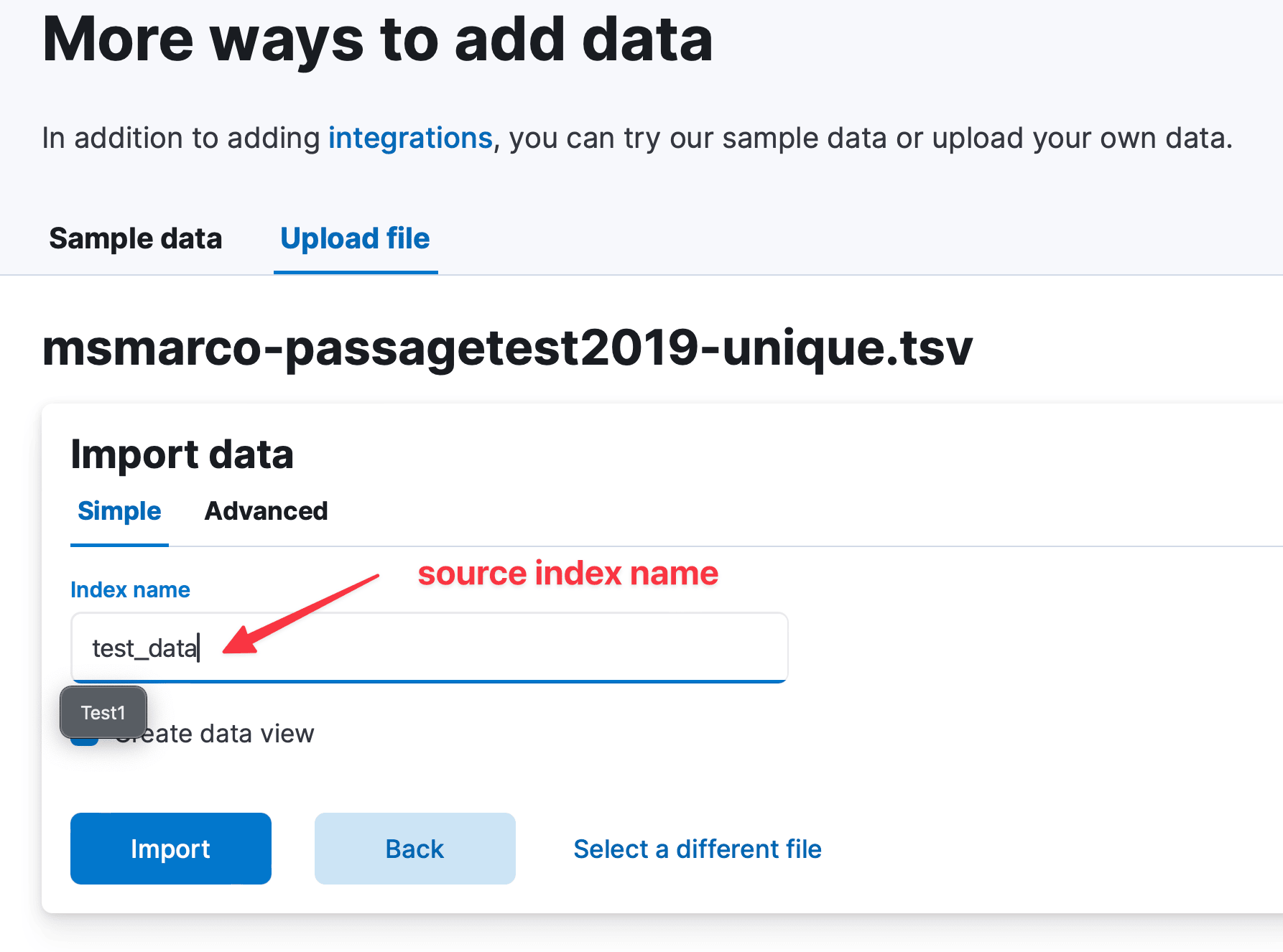 Create Source Index